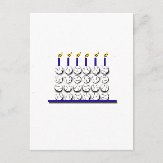 Carte Postale Gâteau d'anniversaire de baseball (Devant)