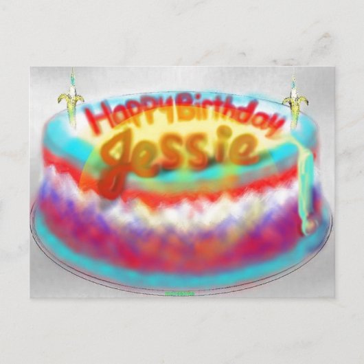Carte Postale Gâteau d'anniversaire de Jessie en 2014 (Devant)