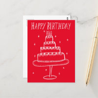 Gâteau d'anniversaire Dessin Fantaisiste Griffonna