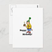 Carte Postale Gâteau d'anniversaire - Homme (Devant / Derrière)