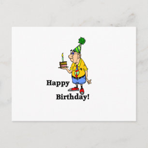 Carte Postale Gâteau d'anniversaire - Homme