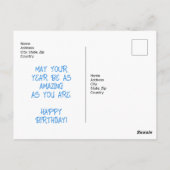 Carte Postale Gâteau d'anniversaire joyeux (Dos)