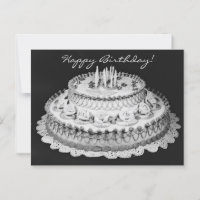 Gâteau d'anniversaire Photographie vintage