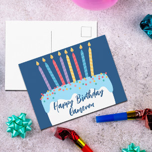 Carte Postale Gâteau d'anniversaire tendance personnalisé