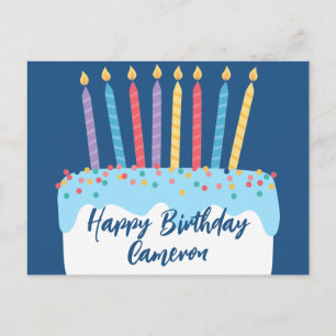 Carte Postale Gâteau d'anniversaire tendance personnalisé