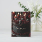 Carte Postale Gâteau de célébration gothique noir orné (Debout devant)