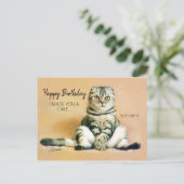 Carte Postale Gâteau de Chat Drôle Joyeux Anniversaire (Debout devant)