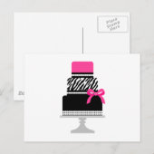 Carte Postale Gâteau de diva de zèbre (Devant / Derrière)