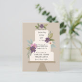 Carte Postale Gâteau de Mariage Fleuriste Moderne  (Debout devant)