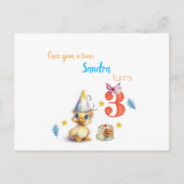 Carte postale gâteau de poulette mignonne (Devant)