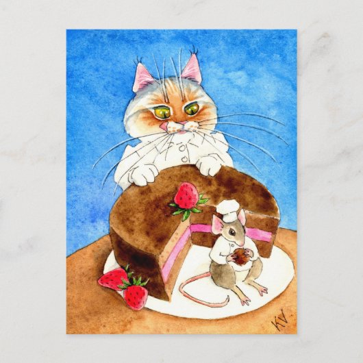 Carte Postale Gâteau de souris au chocolat (Devant)