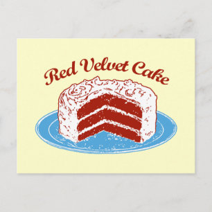 Carte Postale Gâteau de velours rouge