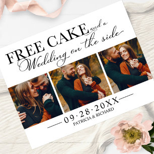 Carte Postale Gâteau Gratuit Drôle Mariage Économisez La Date 3 