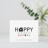 Carte Postale Gâteau Happy Birthday Realty (Debout devant)