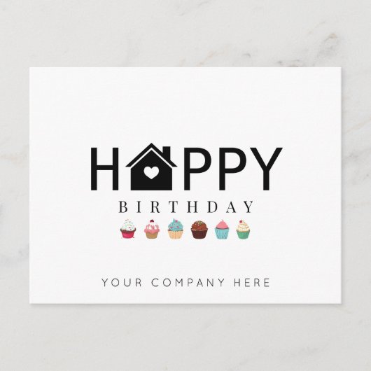 Carte Postale Gâteau Happy Birthday Realty (Devant)