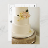 Carte Postale Gâteau mariage avec cascade de fleur de sucre (Devant / Derrière)
