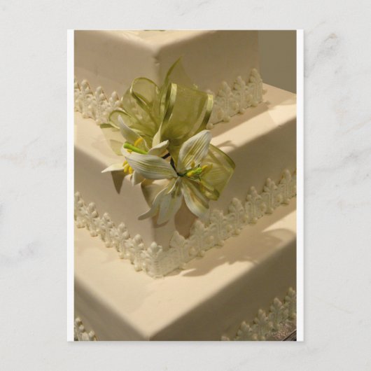 Carte Postale Gâteau Mariage blanc (Devant)