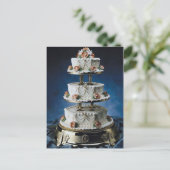Carte Postale Gâteau Mariage de couche séparée (Debout devant)