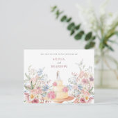 Carte Postale Gâteau mariage floral (Debout devant)