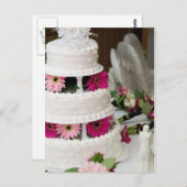 Carte Postale Gâteau Mariage Gerber Daisy (Devant / Derrière)