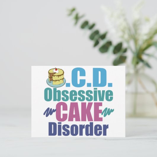 Carte Postale Gâteau mignon (Debout devant)