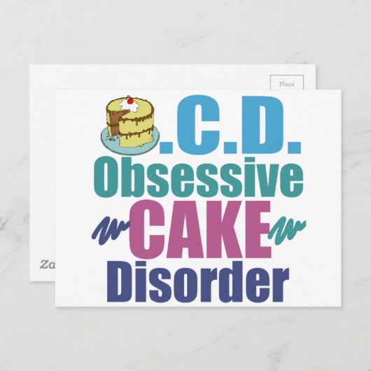 Carte Postale Gâteau mignon (Devant / Derrière)