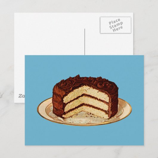 Carte Postale Gâteau rétro (Devant / Derrière)