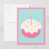 Carte Postale Gâteau rose bleu (Devant / Derrière)