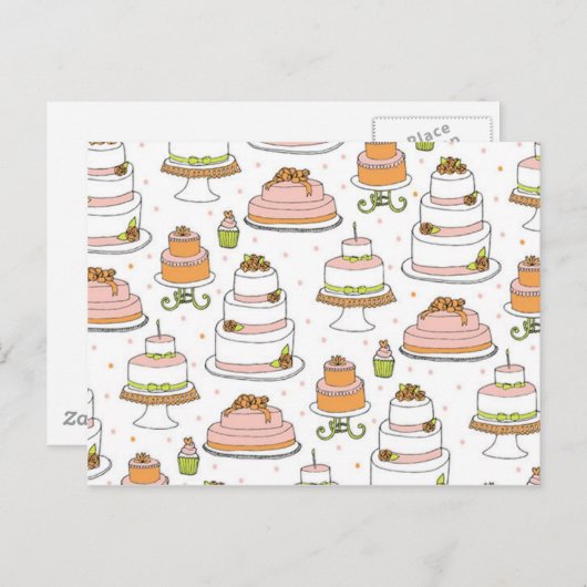 Carte Postale Gâteaux (Devant / Derrière)