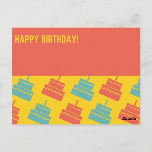 Carte Postale Gâteaux (Dos)