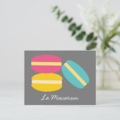 Carte Postale Gâteaux colorés de macaron français (Debout devant)