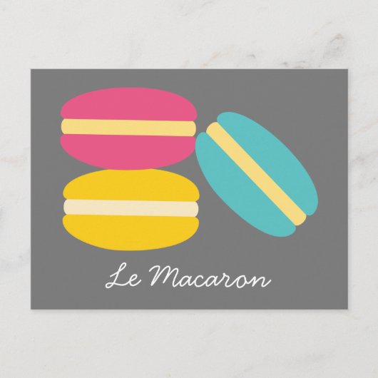 Carte Postale Gâteaux colorés de macaron français (Devant)