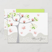 Carte Postale Gâteaux Cupcakes Fantaisistes Arbre Papillons Joye (Devant / Derrière)