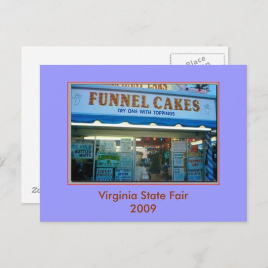 Carte Postale Gâteaux d'entonnoir (Devant / Derrière)