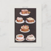 Carte Postale Gâteaux Fantaisie Vintage Pâtissier Bon Anniversai (Devant)