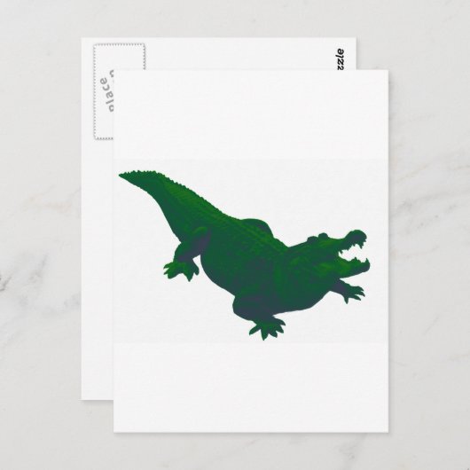 CARTE POSTALE GATOR EN VERT (Devant / Derrière)