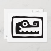 Carte Postale Gator, hiéroglyphe mexicain(Maya) (Devant / Derrière)