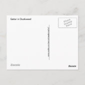 Carte Postale Gator - Vert Dans L'Aluminium (Dos)