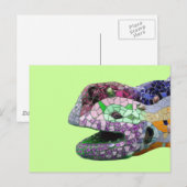 Carte Postale Gaudi Lizard Head Mosaques (Devant / Derrière)