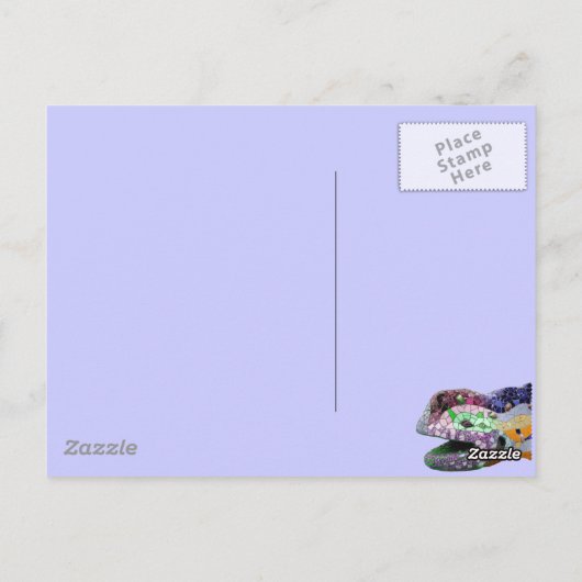 Carte Postale Gaudi Lizard Head Mosaques (Dos)