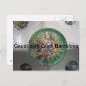 Carte Postale Gaudi Parc Guell Barcelone (Devant / Derrière)