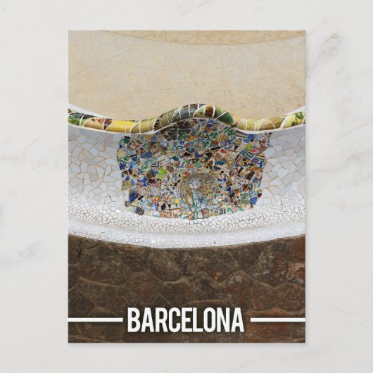 Carte Postale Gaudi Park Guell, Barcelone Espagne (Devant)