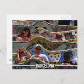 Carte Postale Gaudi Park Guell, Barcelone Espagne (Devant / Derrière)