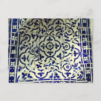 Carte Postale Gaudi's Park Guell Mosaic Tiles Barcelone