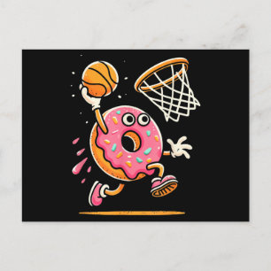 Carte Postale Gaufre Drôle de Basketball de Détente Nourriture C