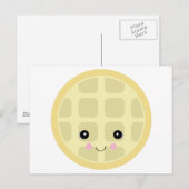 Carte Postale gaufre mignonne kawaii (Devant / Derrière)