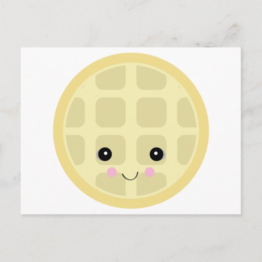 Carte Postale gaufre mignonne kawaii (Devant)