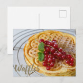 Carte Postale gaufres faites maison avec des curry pour dent suc (Devant / Derrière)