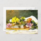 Carte Postale Gauguin - Fleurs et livres (Devant / Derrière)