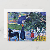 Carte Postale Gauguin - Parmi les Lilies (Devant / Derrière)